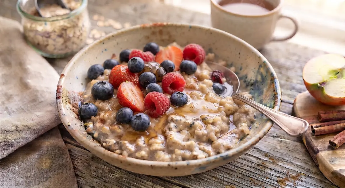 Oatmeal with Honey and Berries